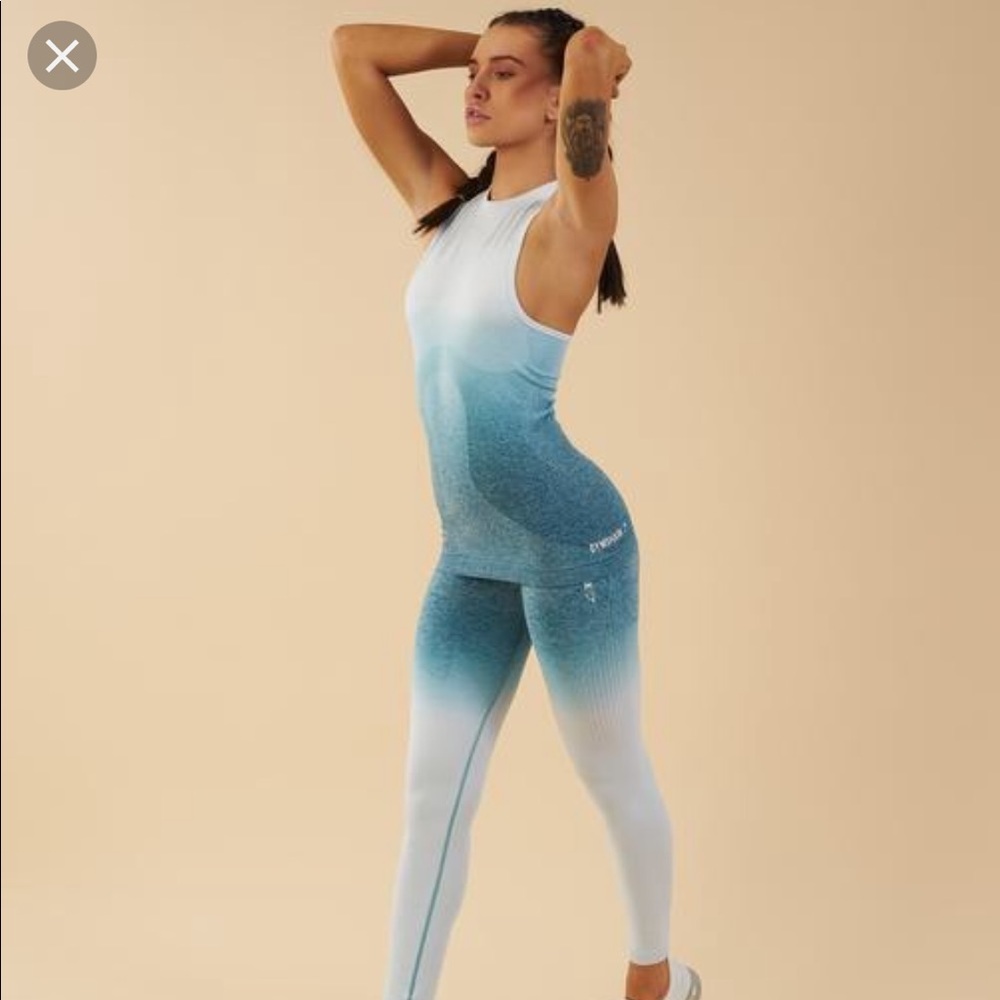 Gymshark blue ombré seamless vest